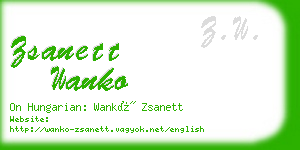 zsanett wanko business card